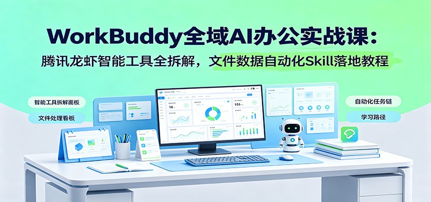 WorkBuddy全域AI办公实战课：腾讯龙虾智能工具全拆解，文件数据自动化Skill落地教程-niguangts