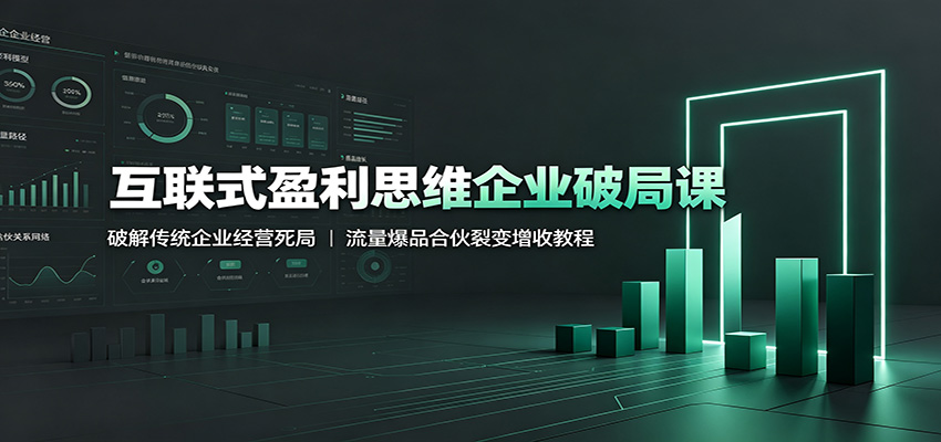 互联式盈利思维企业破局课：破解传统企业经营死局，流量爆品合伙裂变增收教程-niguangts