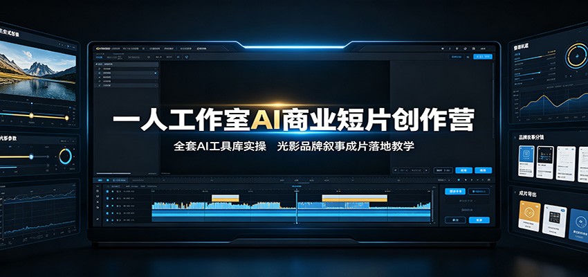 一人工作室AI商业短片创作营：全套AI工具库实操，光影品牌叙事成片落地教学-niguangts