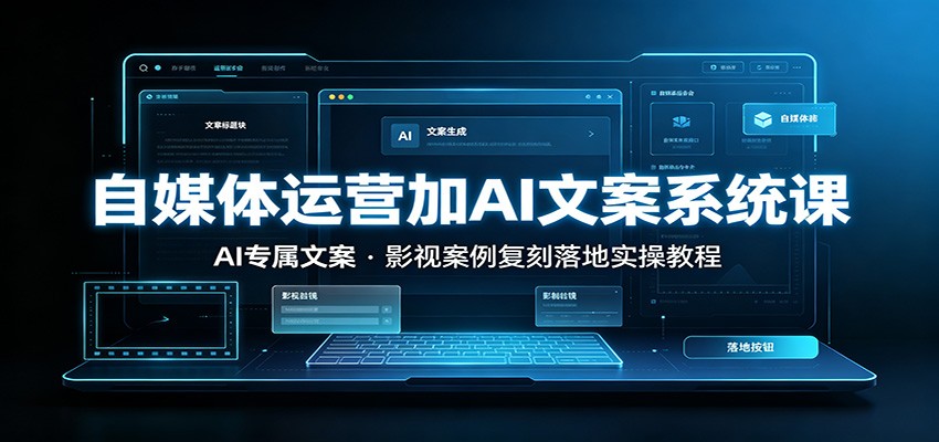 自媒体运营加AI文案系统课：：AI专属文案，影视案例复刻落地实操教程-niguangts