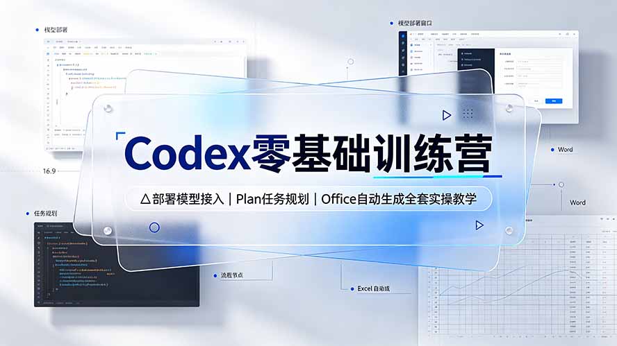 Codex零基础训练营：部署模型接入｜Plan任务规划｜Office自动生成全套实操教学-niguangts
