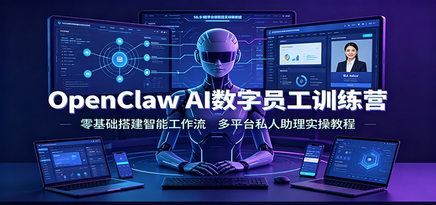 OpenClaw AI数字员工训练营：零基础搭建智能工作流，多平台私人助理实操教程-niguangts