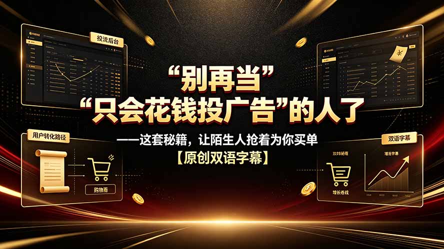 别再当“只会花钱投广告”的人了——这套秘籍，让陌生人抢着为你买单【原创双语字幕】-niguangts