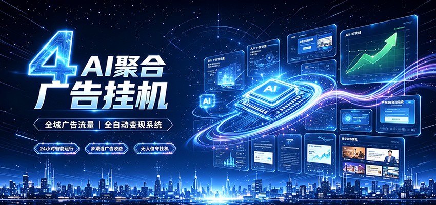 全域广告流量聚合,AI无人挂机稳赚佣金,打造长期稳定被动收入副业-niguangts