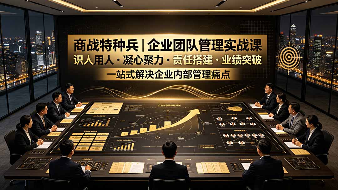 商战特种兵｜企业团队管理实战课：识人用人｜凝心聚力｜责任搭建｜业绩突破，一站式解决企业内部管理痛点-niguangts
