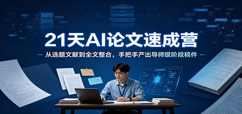 21天AI论文速成营：从选题文献到全文整合，手把手产出导师级阶段稿件-niguangts