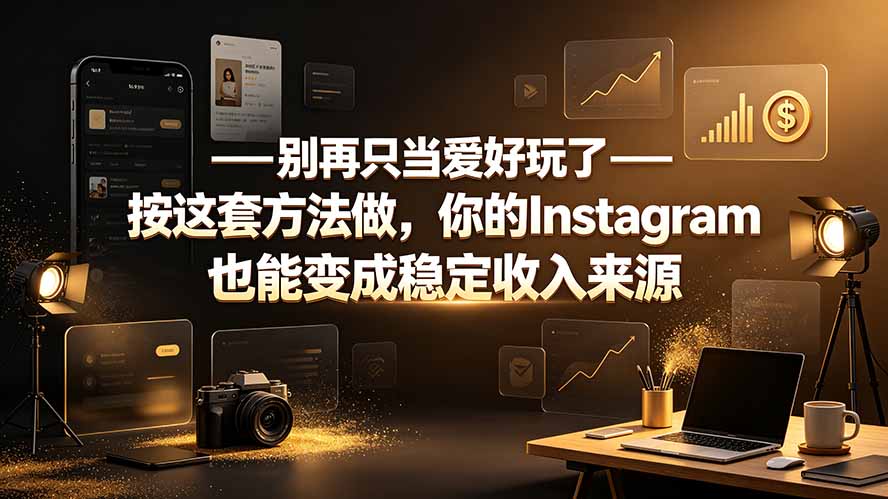 别再只当爱好玩了——按这套方法做，你的Instagram也能变成稳定收入来源-niguangts