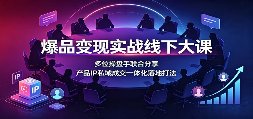 爆品变现实战线下大课：多位操盘手联合分享，产品IP私域成交一体化落地打法-niguangts