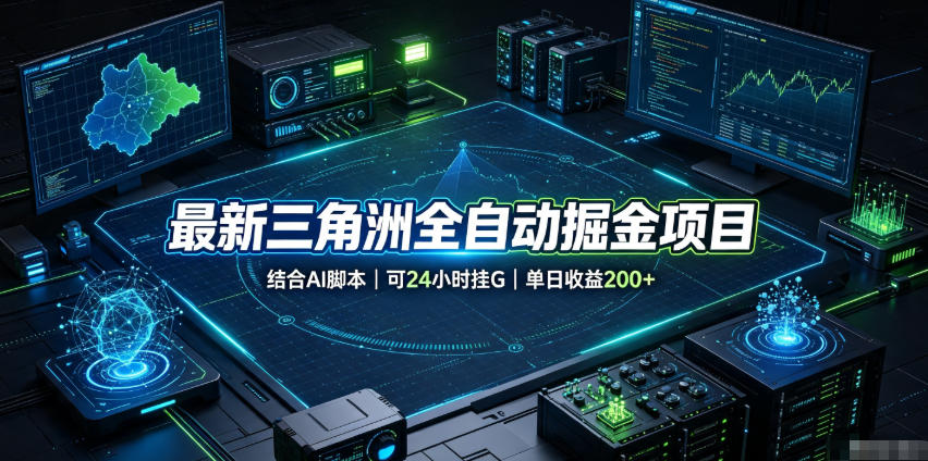 最新三角洲全自动掘金项目，结合AI脚本，可24小时挂G，单日收益200+【揭秘】-niguangts