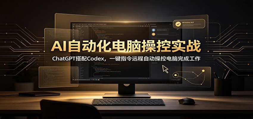 AI自动化电脑操控实战：ChatGPT搭配Codex，一键指令远程自动操控电脑完成工作-niguangts